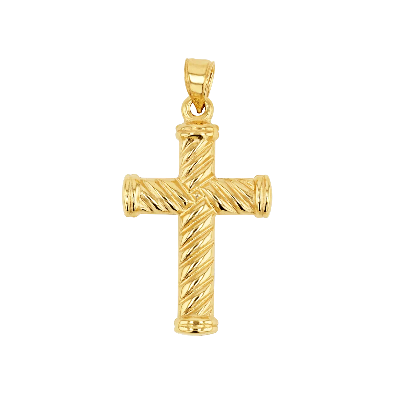 Twisted Cable Cross Charm