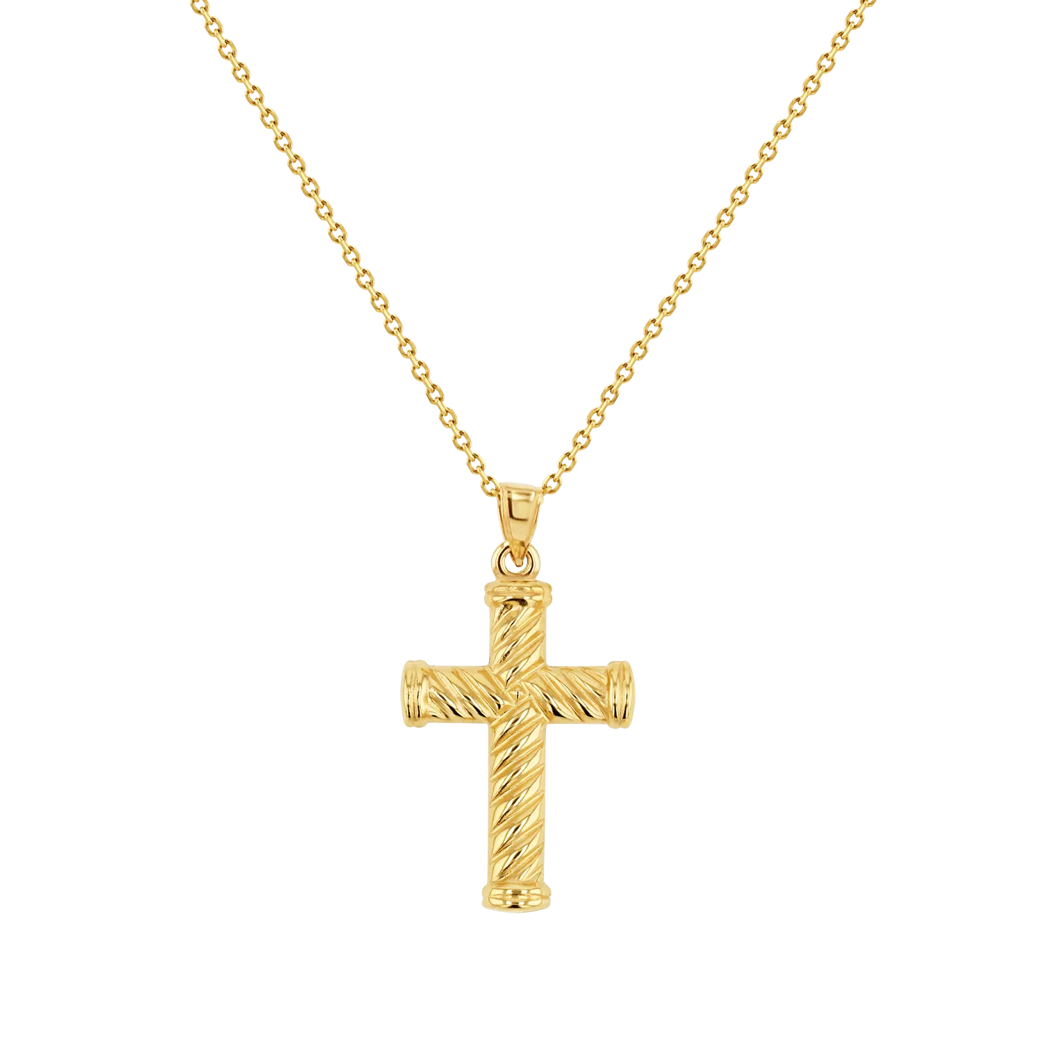 Twisted Cable Cross Charm