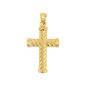 Twisted Cable Cross Charm