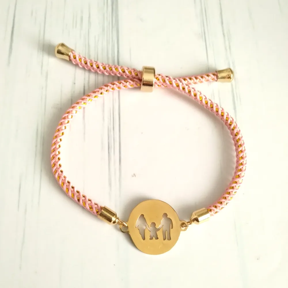 Olivia Family Metallic Cord Slider Bracelet