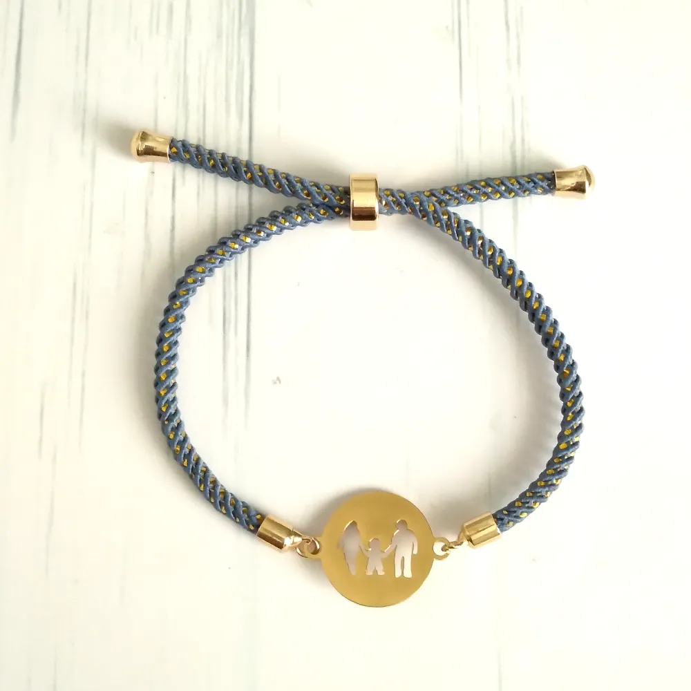 Olivia Family Metallic Cord Slider Bracelet