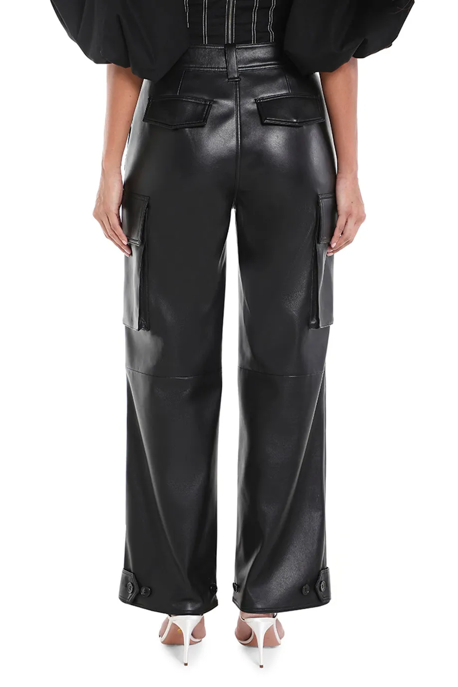 Faux Leather Asha Pants by Asha