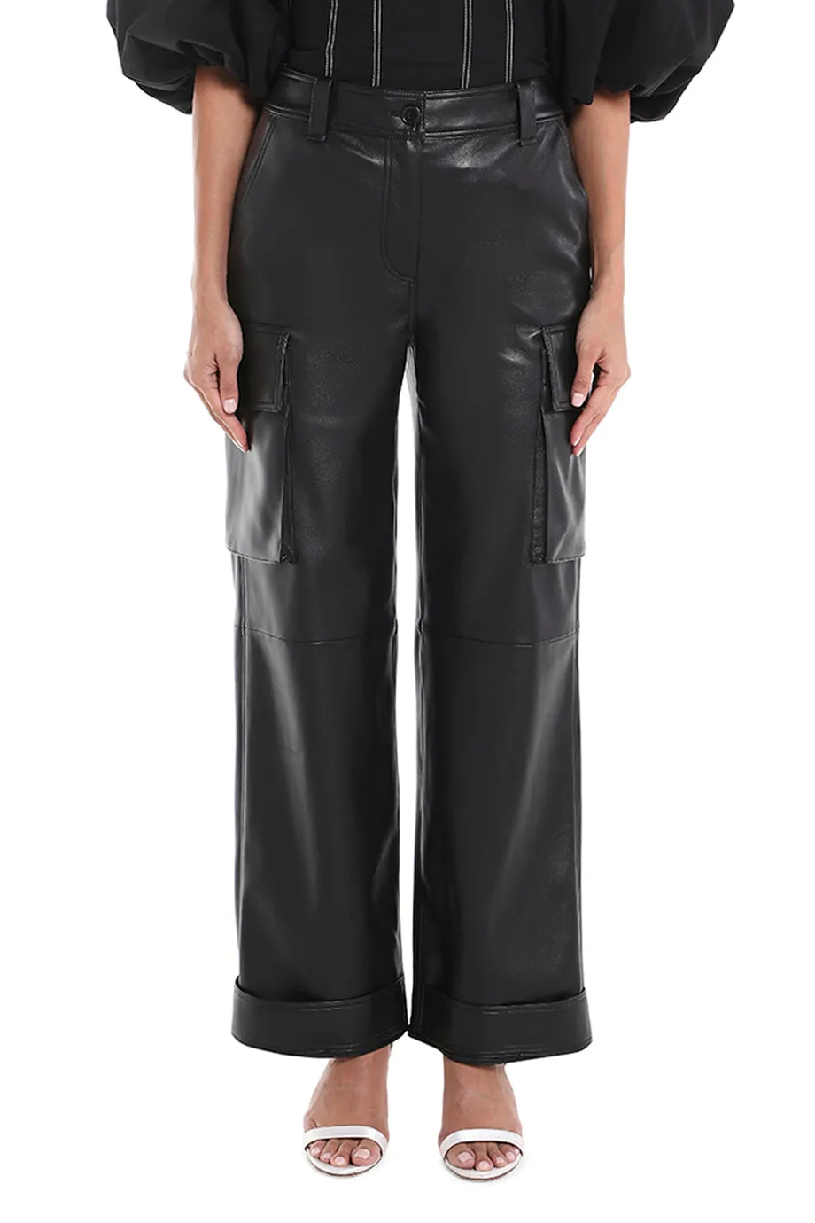 Faux Leather Asha Pants by Asha