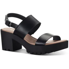 Women's Open Toe Faux Leather Sandals