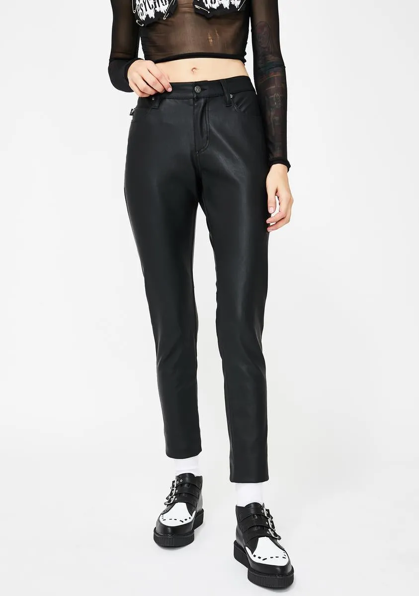 Faux Leather Trousers