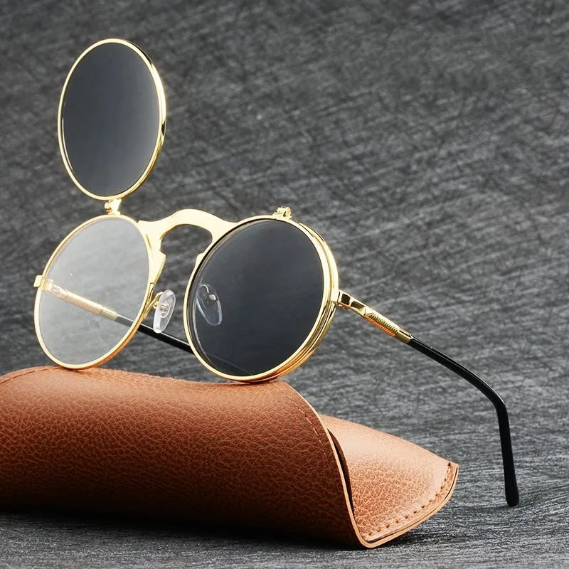 Round Flip Up Sunglasses