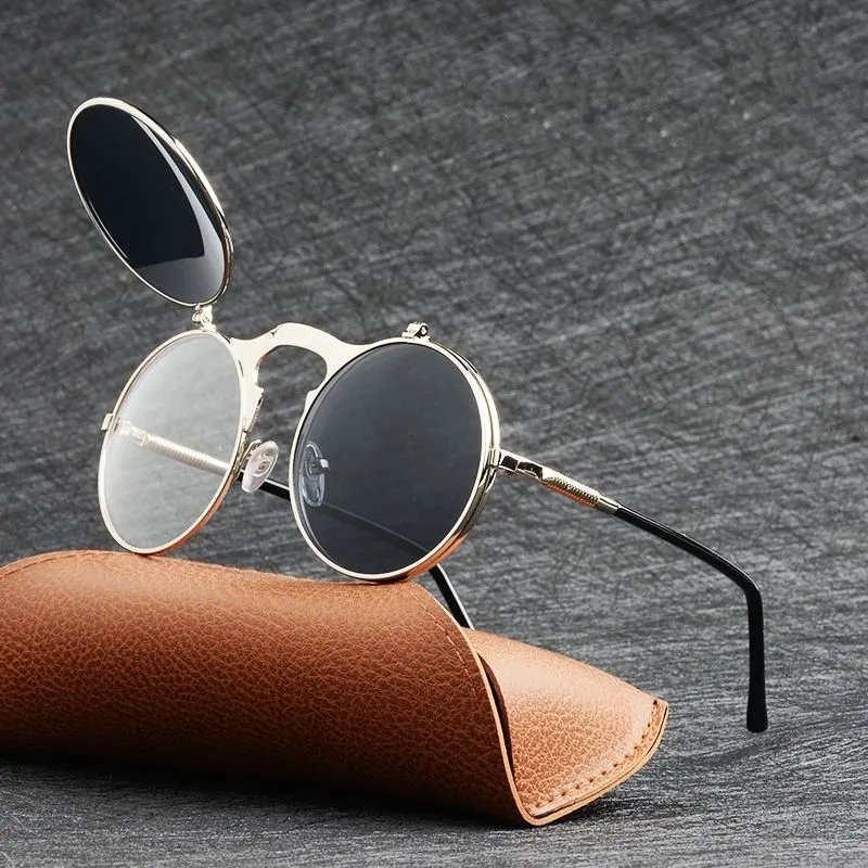 Round Flip Up Sunglasses