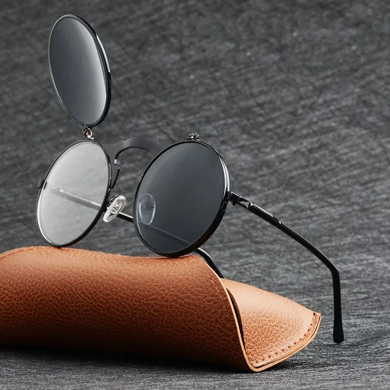 Round Flip Up Sunglasses