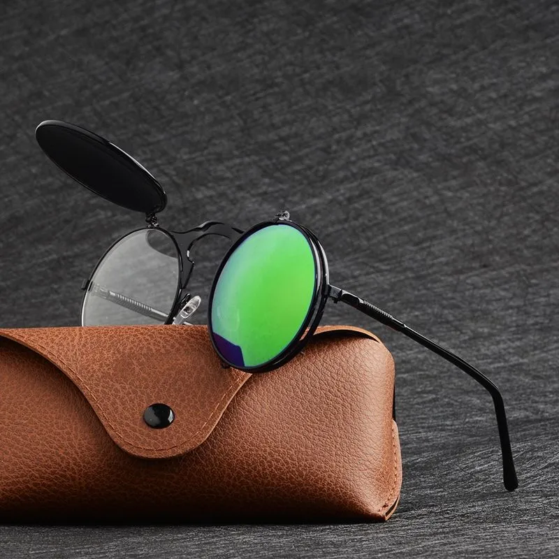 Round Flip Up Sunglasses