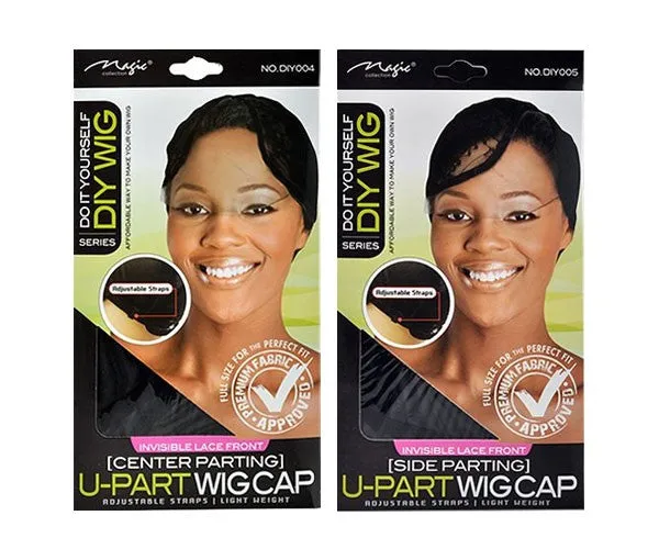 Magic Lace Wig Cap With Adjustable Straps Side Part - Black