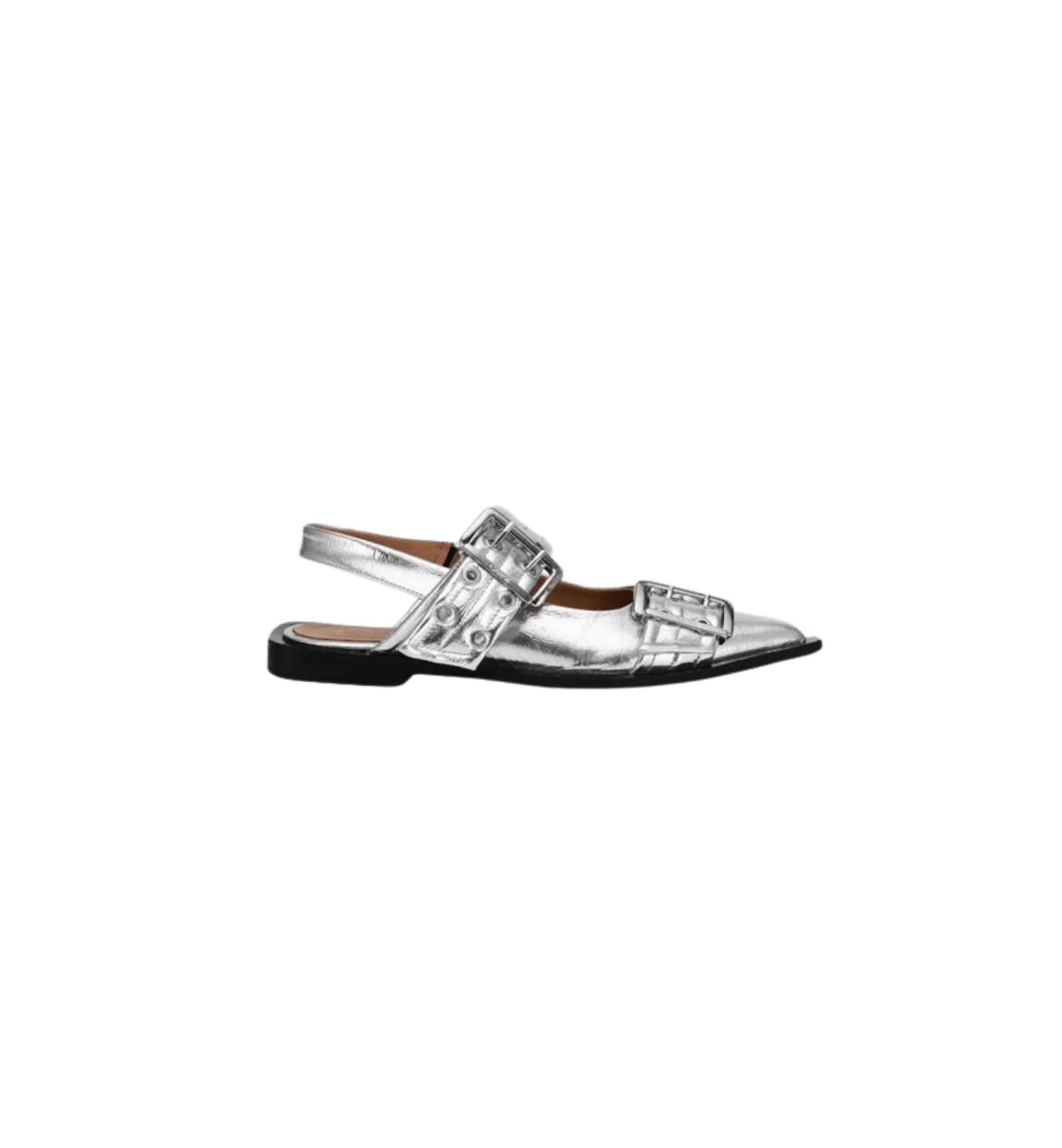 Stylish Metallic Ballet Flats