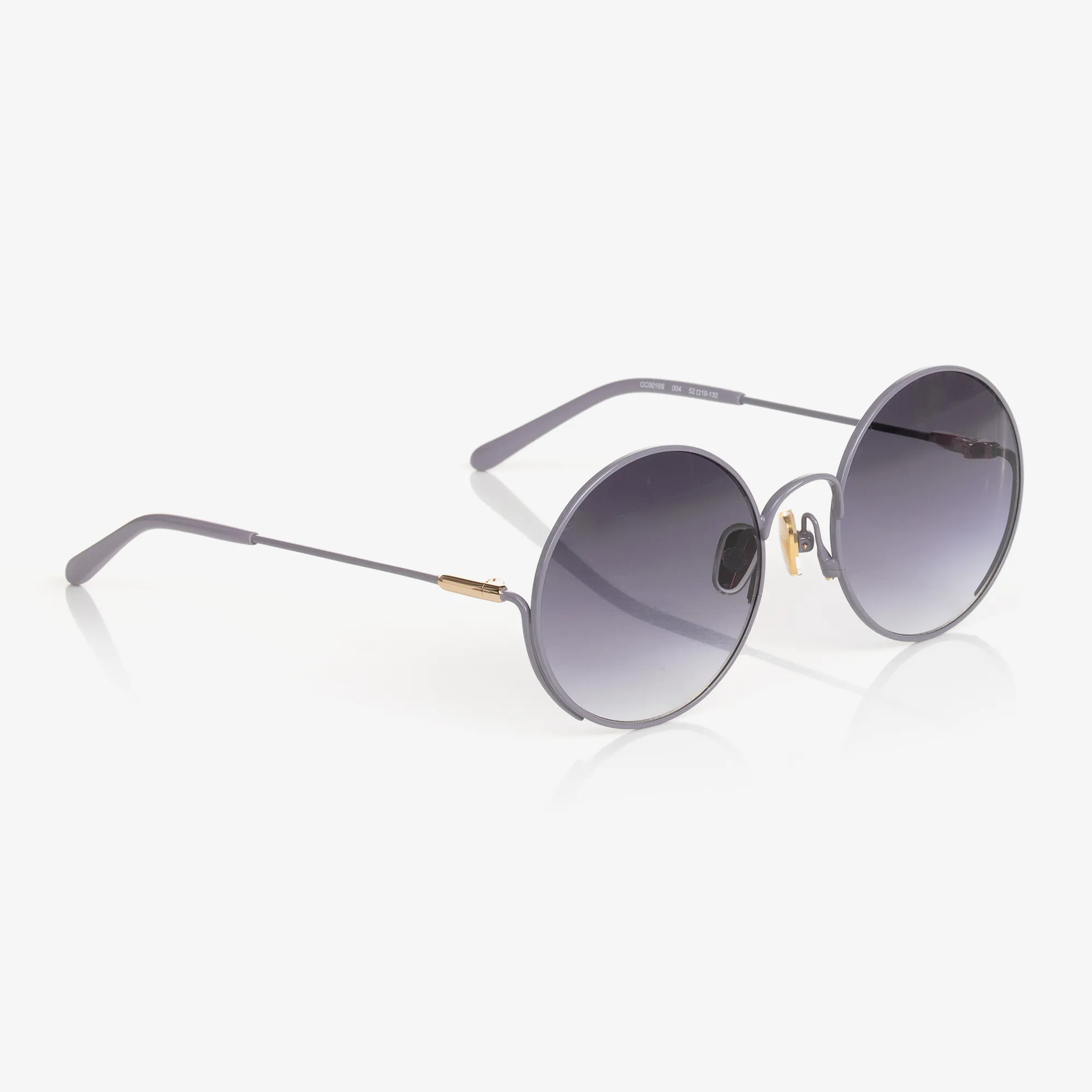 Girls Grey Circular Sunglasses