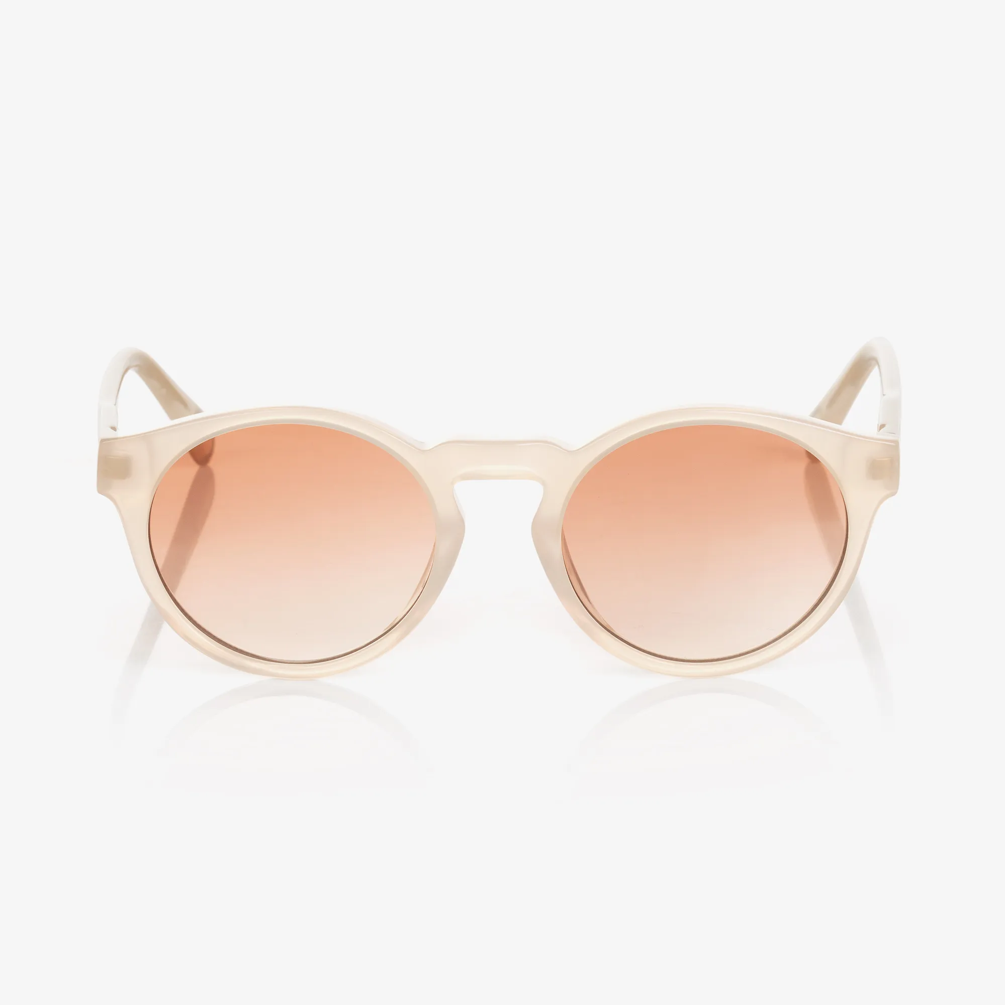 Girls Ivory Circular Sunglasses