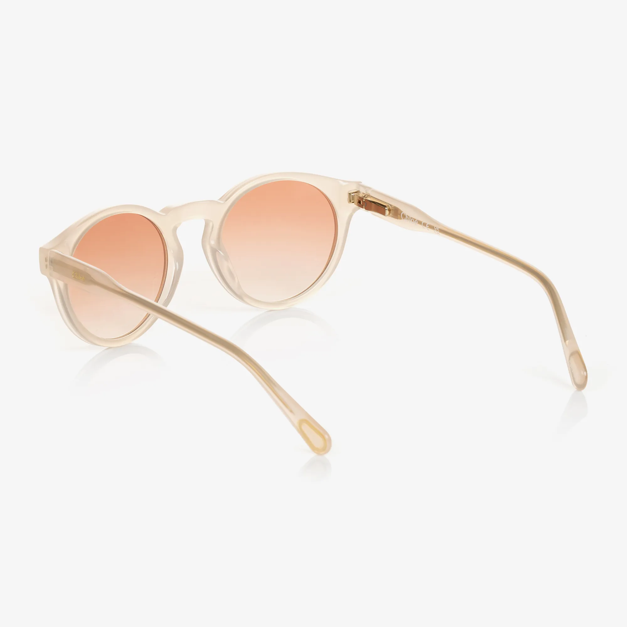 Girls Ivory Circular Sunglasses