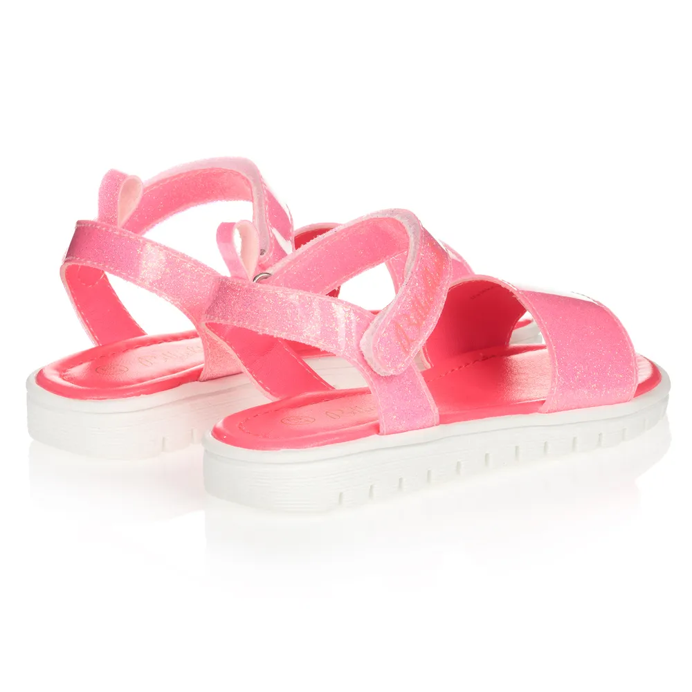 Girls Pink Bow Sandals