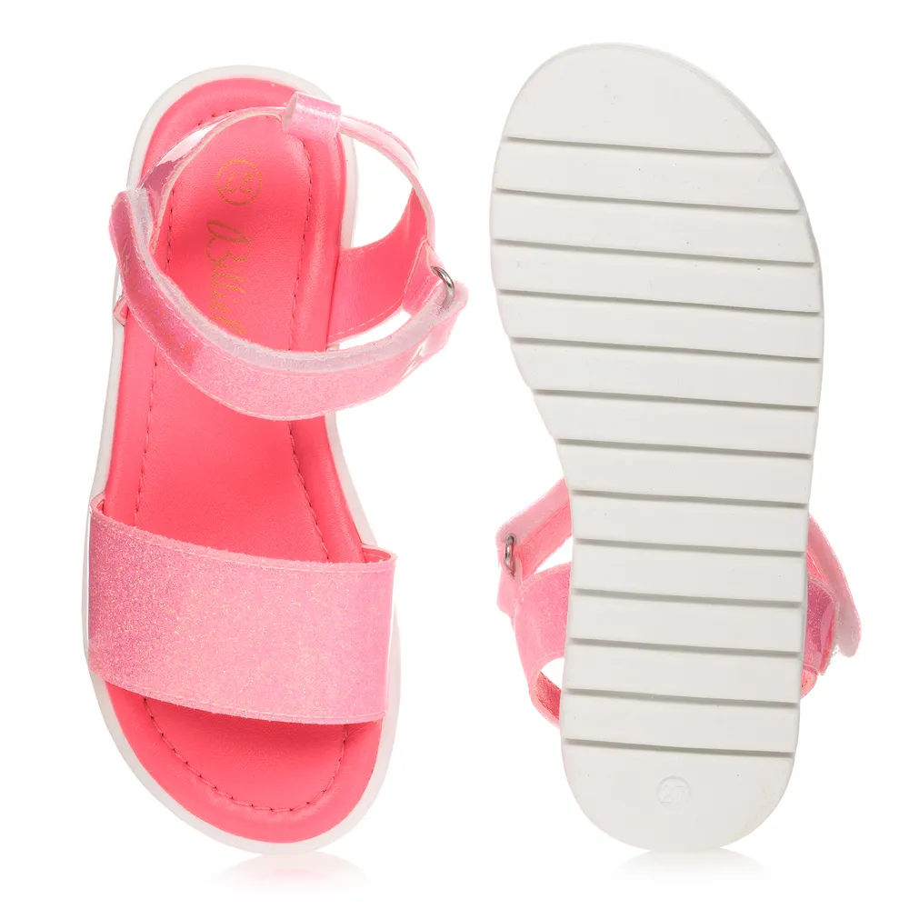 Girls Pink Bow Sandals