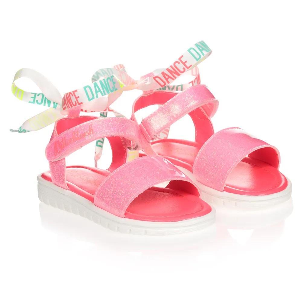 Girls Pink Bow Sandals