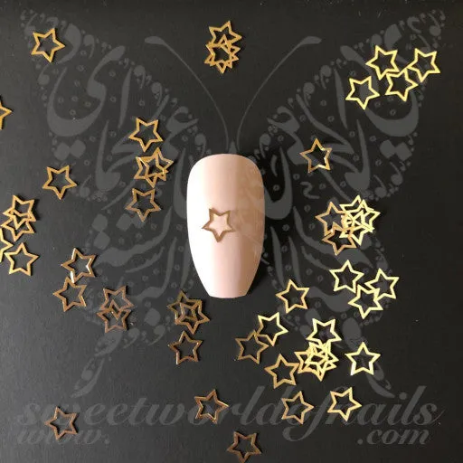 Star Nails Gold Nail Charms