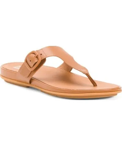 Gracie Rubber Buckle Thong Sandals