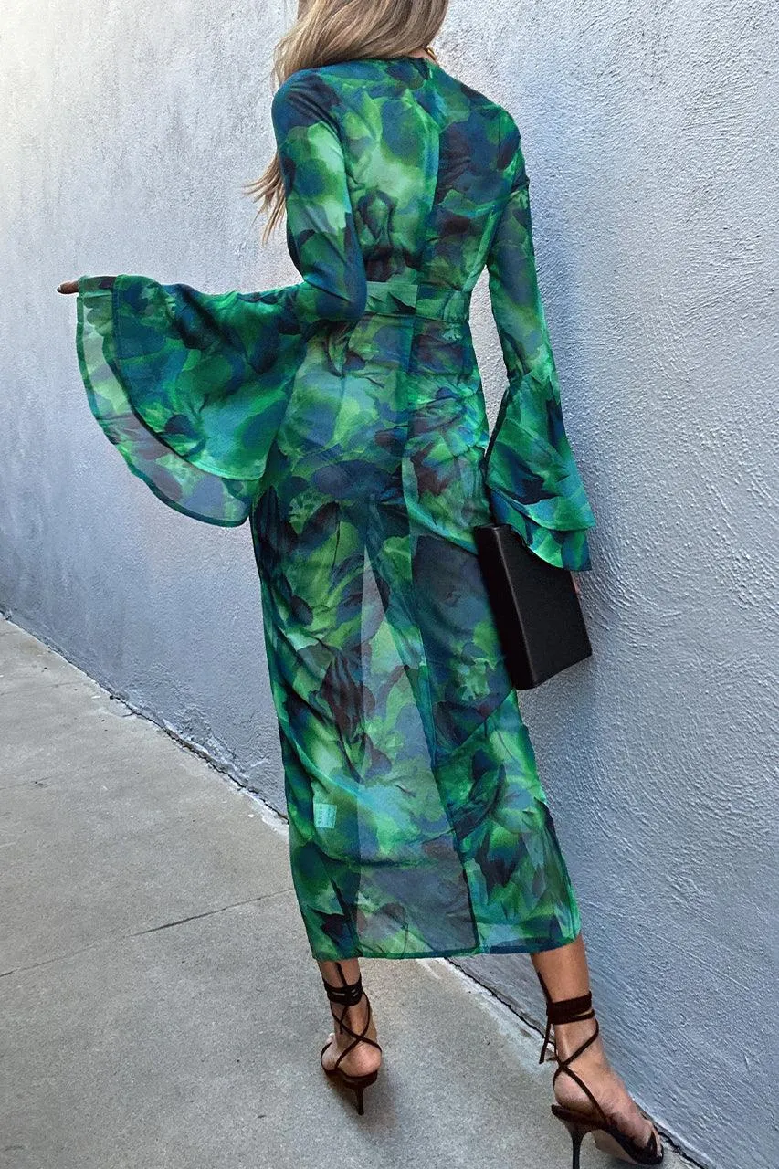 Flattering Green Midi Dress