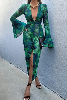 Flattering Green Midi Dress