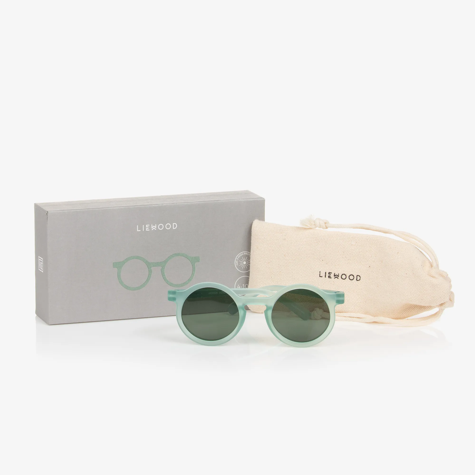 Green Circular Sunglasses