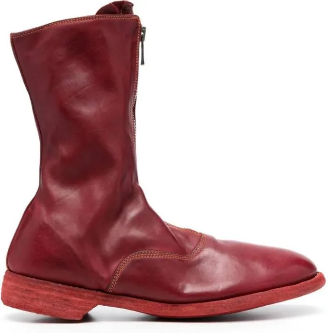 Guidi 310 Red Zip-Up Boots