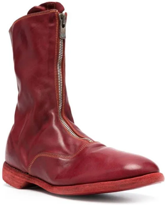 Guidi 310 Red Zip-Up Boots