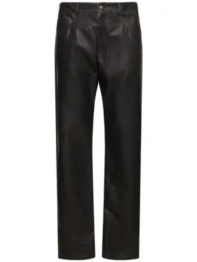 Hammered Faux Leather Pants by MSGM