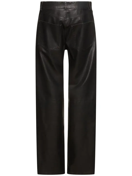 Hammered Faux Leather Pants by MSGM