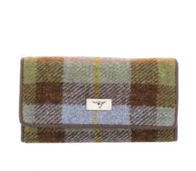 Long Tweed Wallet with Snap Closure