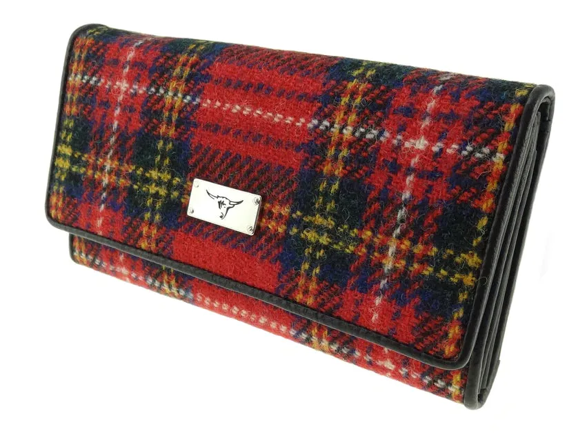 Long Tweed Wallet with Snap Closure