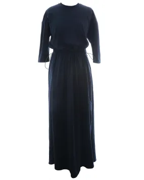 Panelled Dress with Toggle Navy