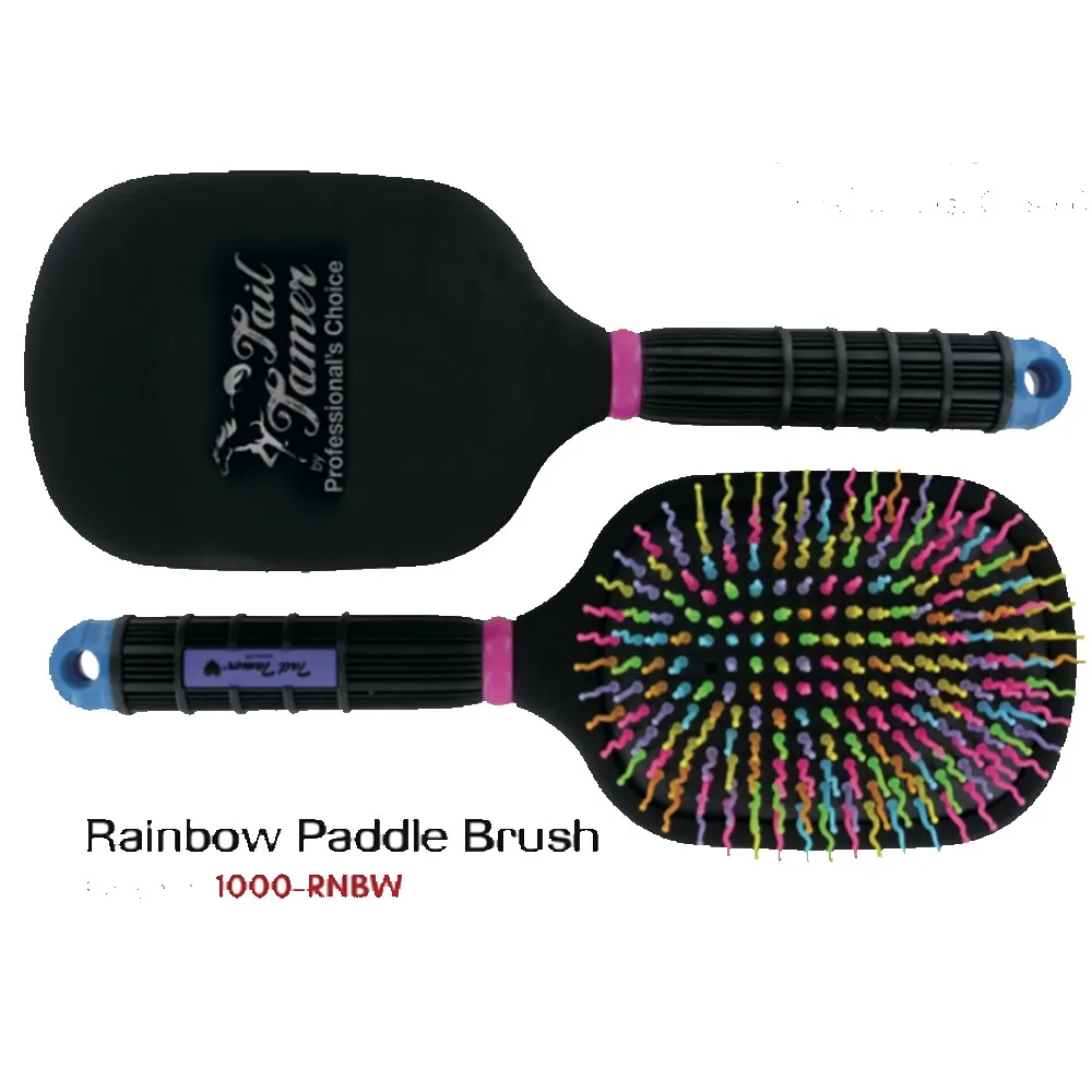 HORSE GROOMING PADDLE BRUSH – RAINBOW