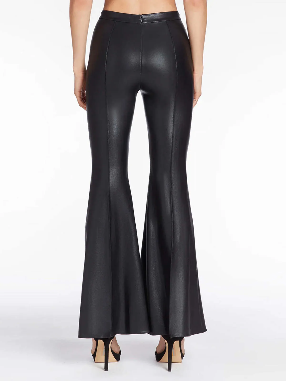 Hughes Faux Leather Pants - Black