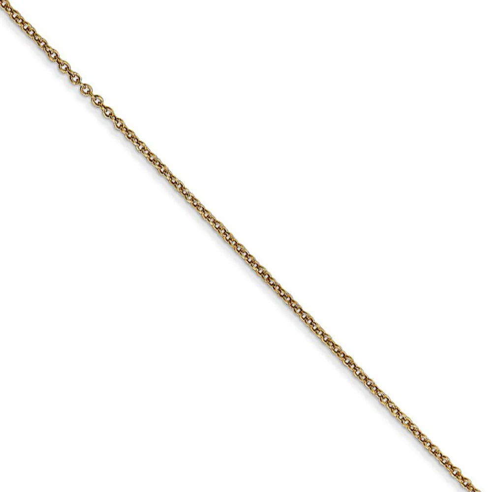 I Heart Tennis Script Necklace in 14k Yellow Gold