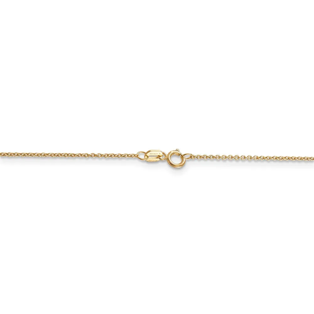 I Heart Tennis Script Necklace in 14k Yellow Gold