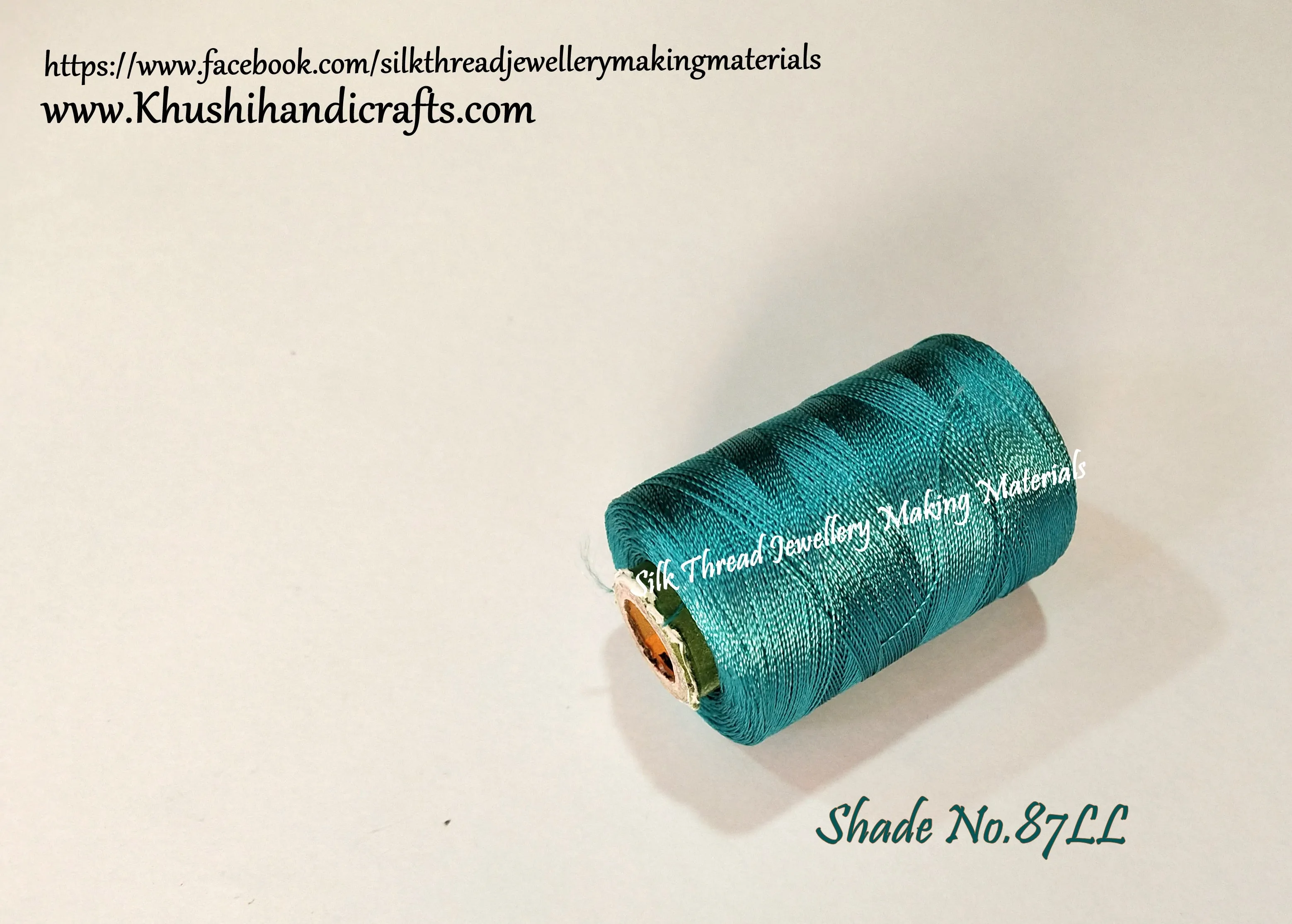 Individual Spools Silk Threads Shade No. 87LL for Jewelry Designing, Bangle, Tassel Making