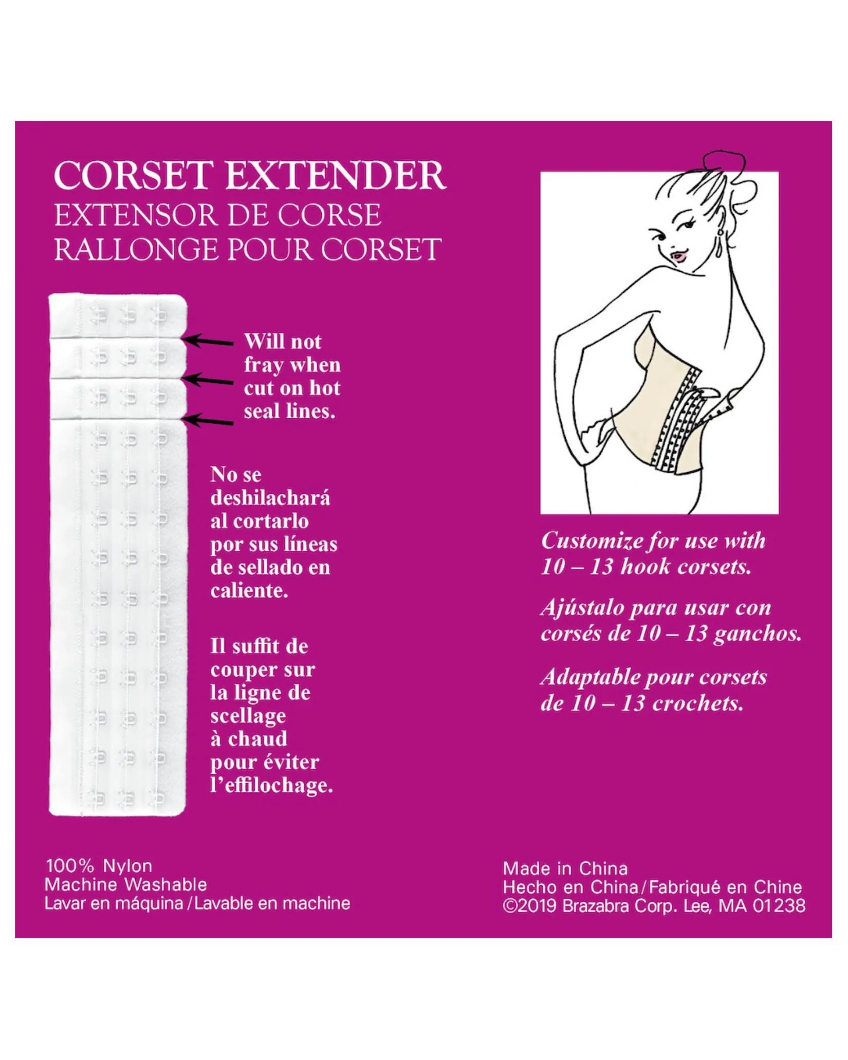 Ivory Corset Extender by Braza