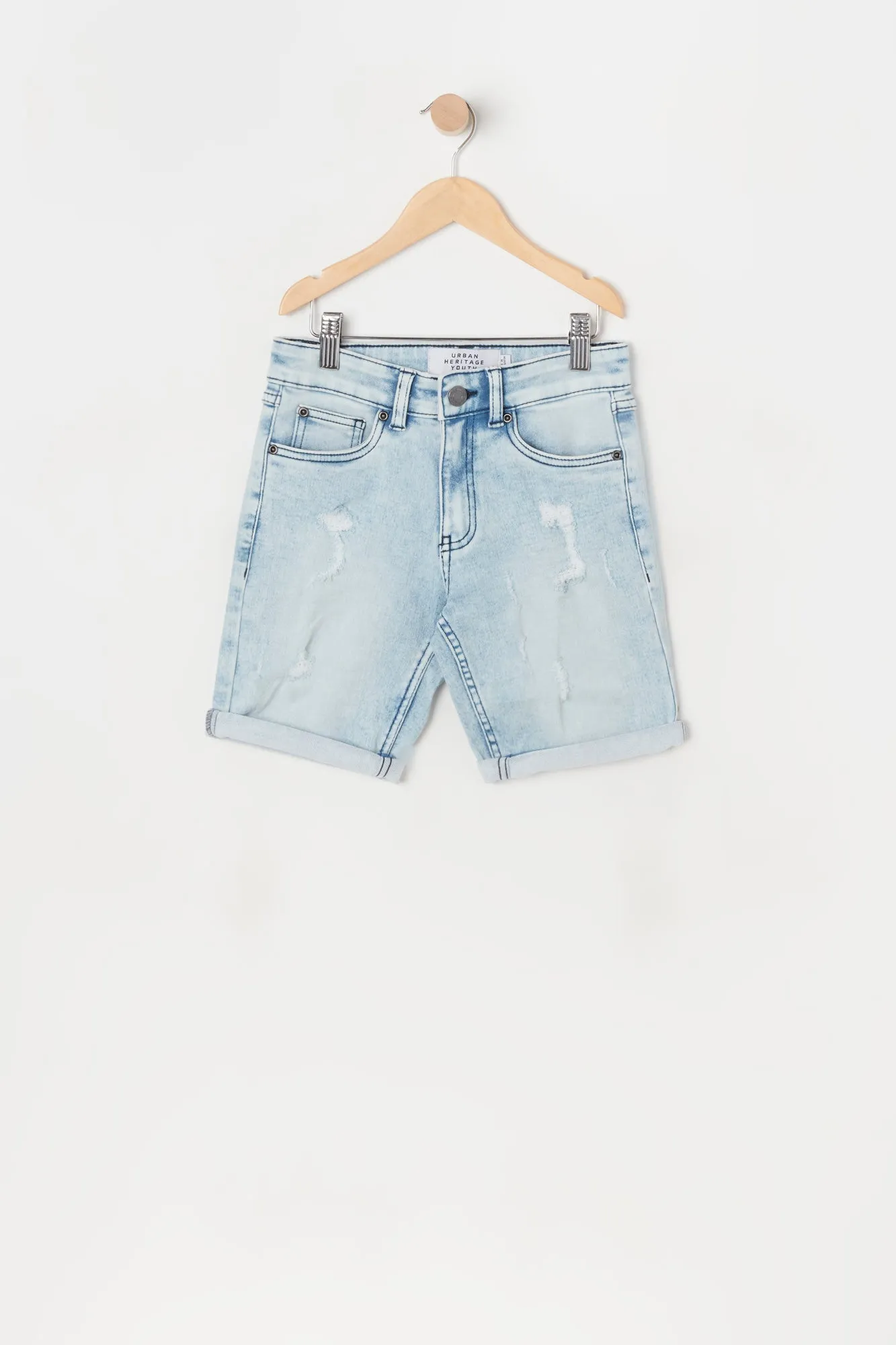 Boys Eco-Friendly Distressed Denim Short