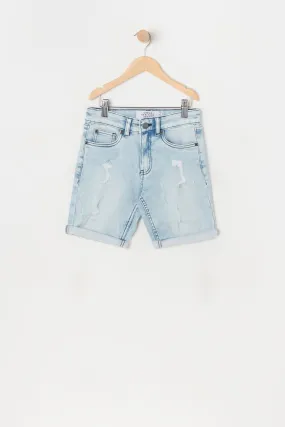 Boys Eco-Friendly Distressed Denim Short