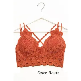 Orange Lace Bralette