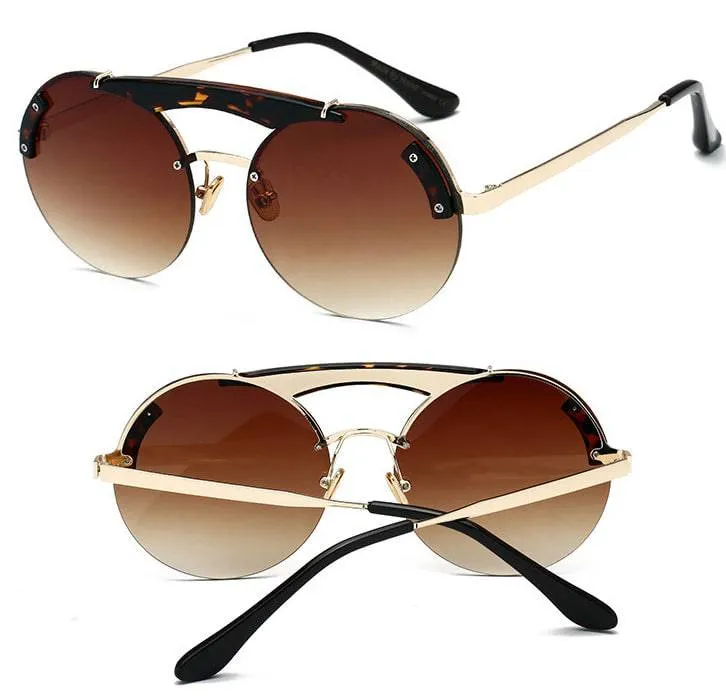 Leopard Frame Round Sunglasses