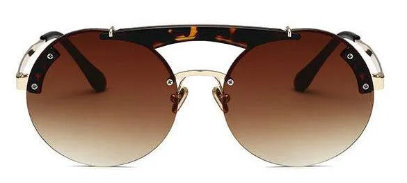 Leopard Frame Round Sunglasses