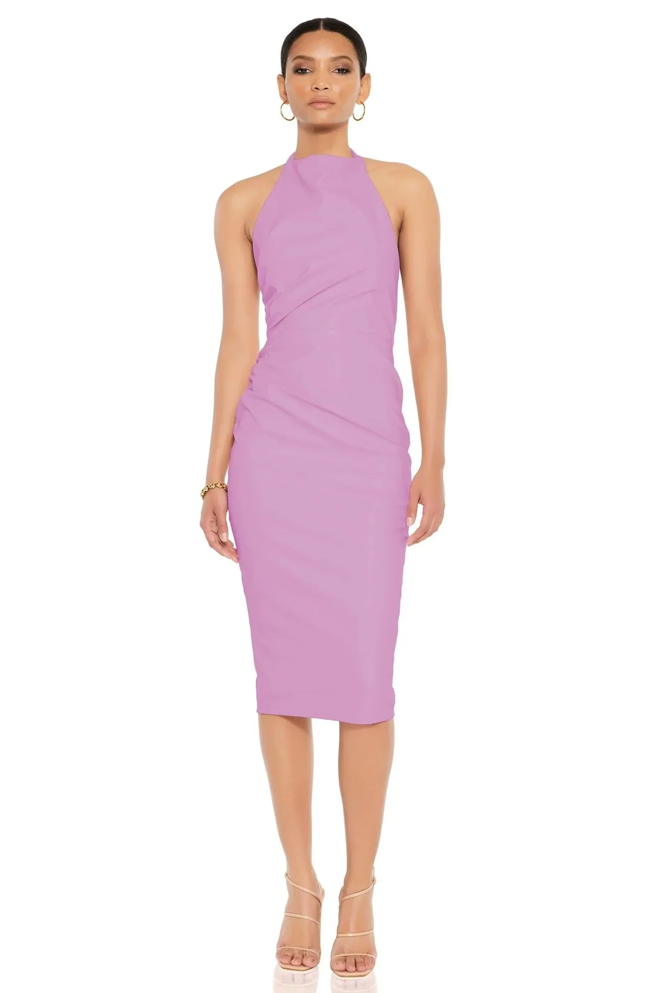 Stylish Lilac Midi Dress