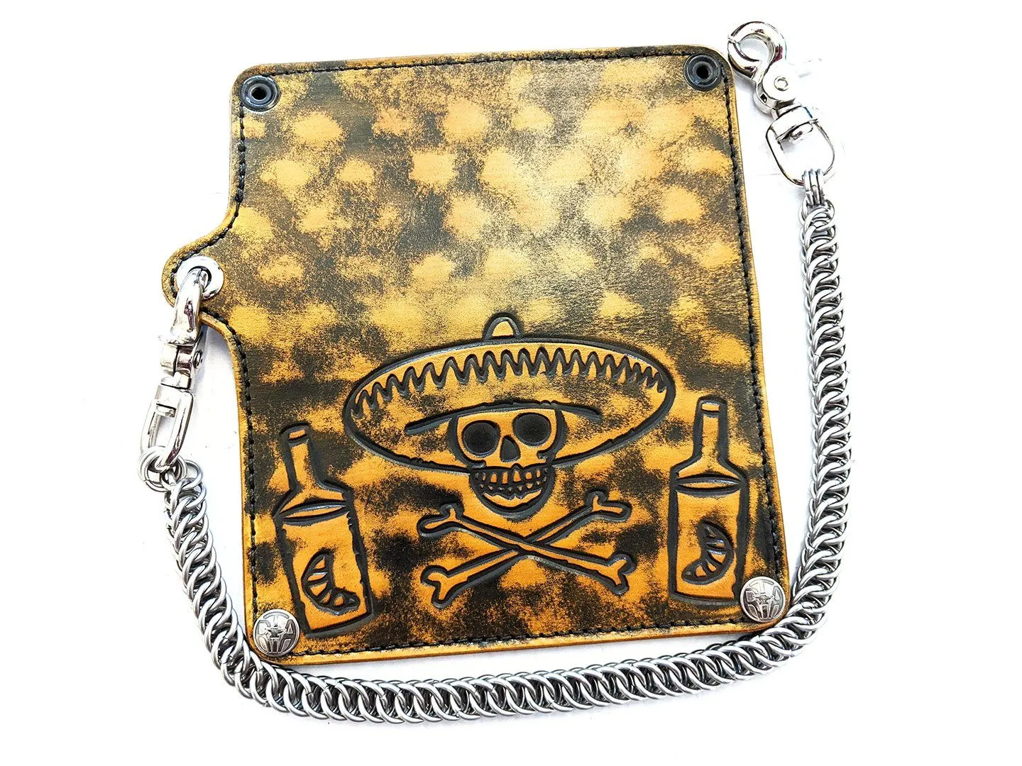 Amarillo Long Leather Biker Chain Wallet