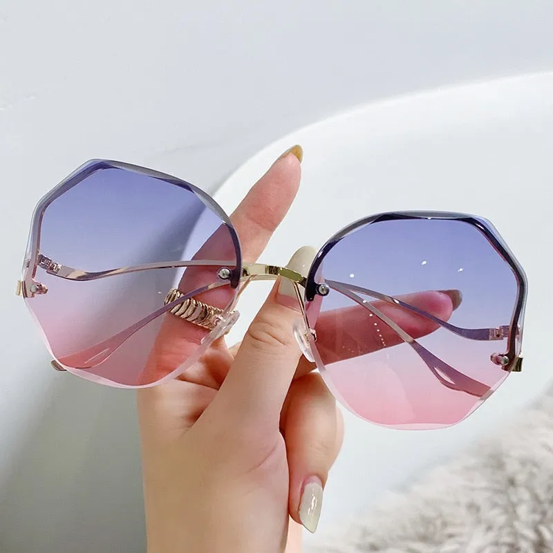 Luxury Women's Round Gradient Shades