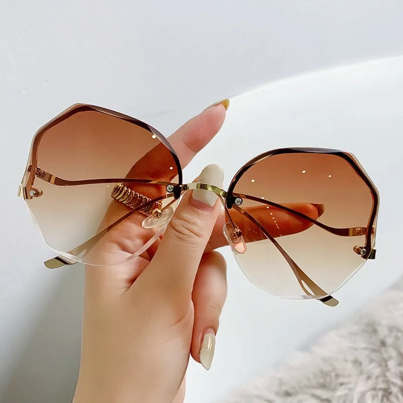 Luxury Women's Round Gradient Shades