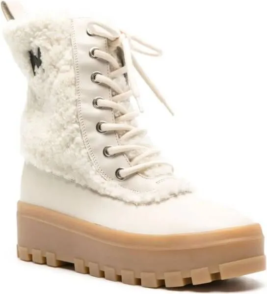 White Mackage Hero Shearling Lined Boots