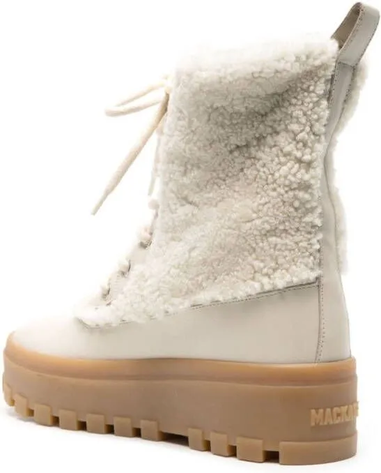 White Mackage Hero Shearling Lined Boots